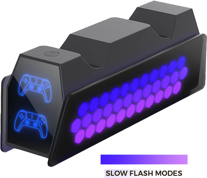 DOBE Dual Charging Dock for PS5 Controllers - RGB  for sale in Egypt from Games2Egypt