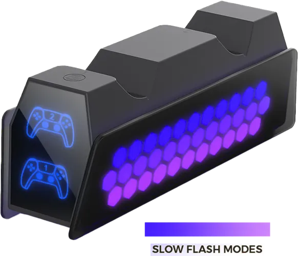 DOBE Dual Charging Dock for PS5 Controllers - RGB