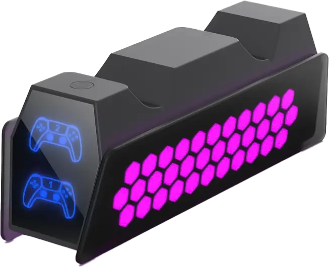 DOBE Dual Charging Dock for PS5 Controllers - RGB  for sale in Egypt from Games2Egypt