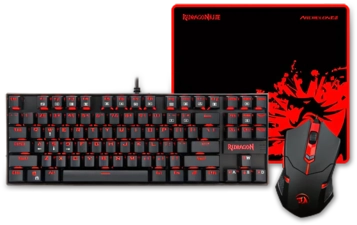 Redragon K552-BA Mechanical Gaming Keyboard and Mouse Combo & Pad 