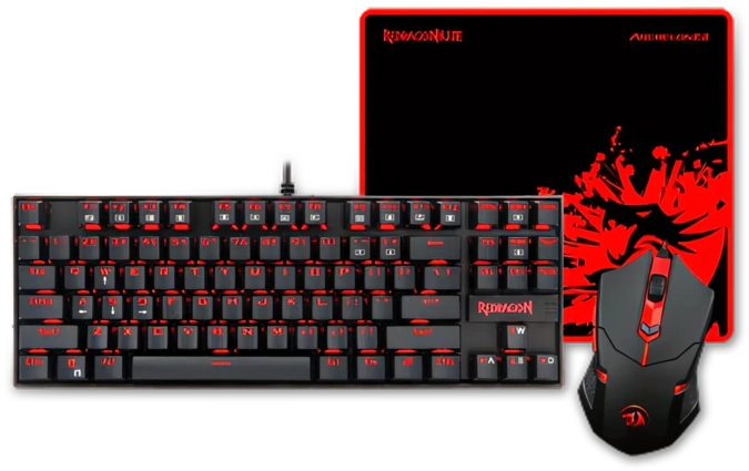 Redragon K552-BA Mechanical Gaming Keyboard and Mouse Combo & Pad 