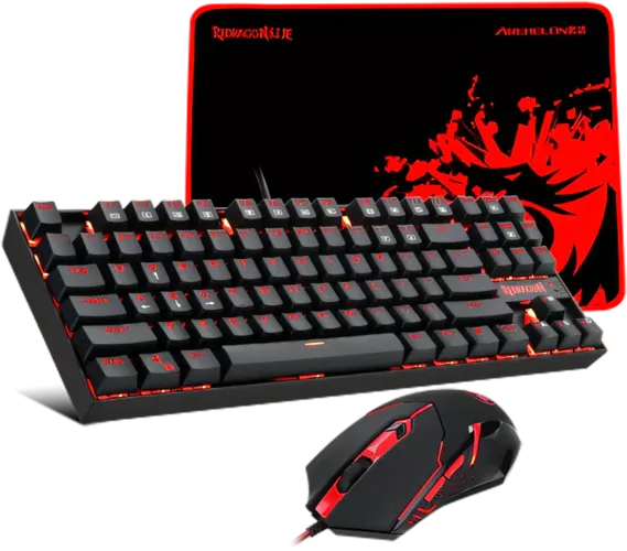 Redragon K552-BA Mechanical Gaming Keyboard and Mouse Combo & Pad 