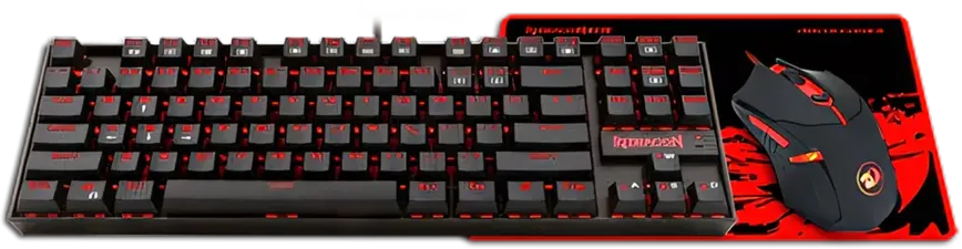 Redragon K552-BA Mechanical Gaming Keyboard and Mouse Combo & Pad 