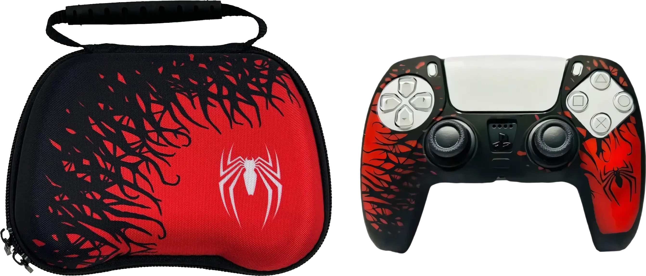 Spider Man Case with Silicone Cover for PS5 Controller   for sale in Egypt from Games2Egypt