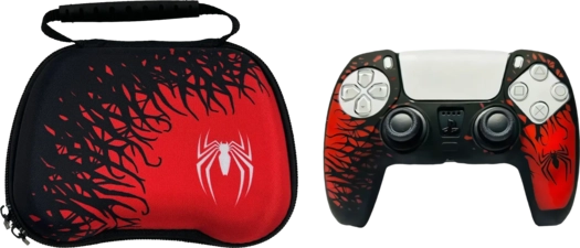 Spider Man Case with Silicone Cover for PS5 Controller   for sale in Egypt from Games2Egypt