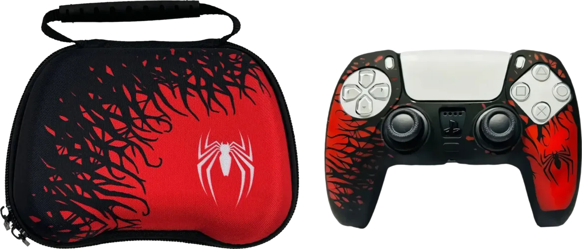 Spider Man Case with Silicone Cover for PS5 Controller   for sale in Egypt from Games2Egypt