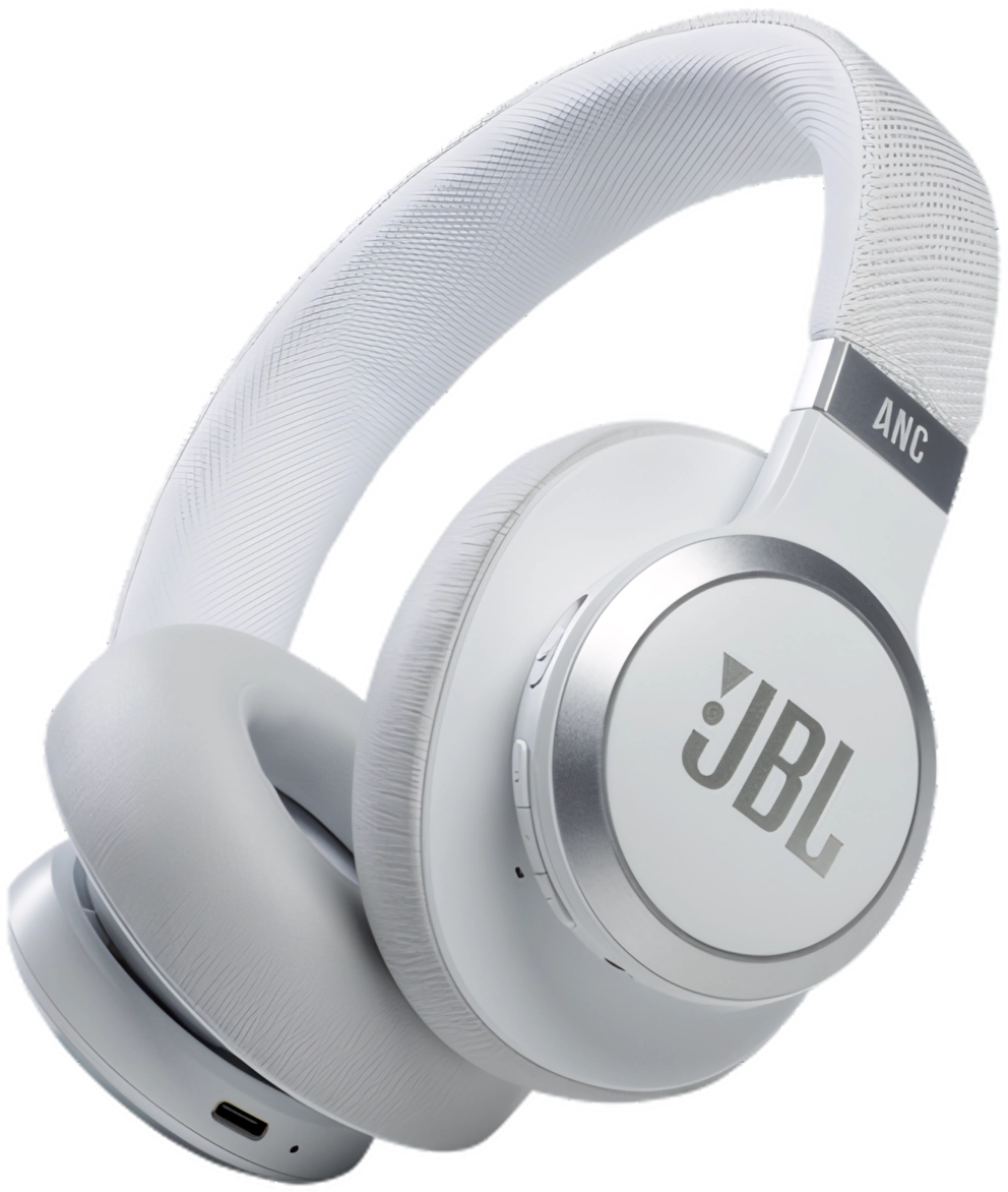 JBL Live 660NC Wireless Bluetooth Over-Ear Headset - White  for sale in Egypt from Games2Egypt