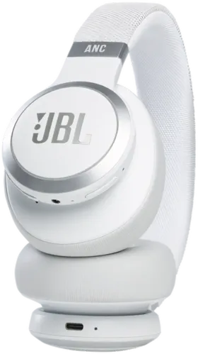 JBL Live 660NC Wireless Bluetooth Over-Ear Headset - White