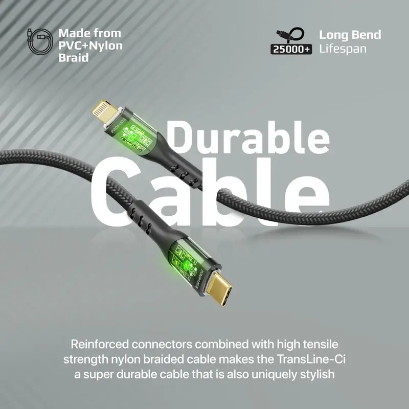 Promate TRANSLINE-CI 27W Ultra-Fast Type-C to Lightning Cable (1.2m)  for sale in Egypt from Games2Egypt