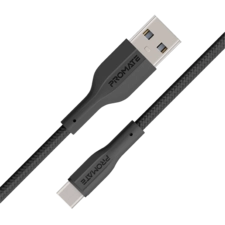 Promate XCORD-AC Super-Flexible Type-A to Type-C Cable (1m) - Black -  for sale in Egypt from Games2Egypt