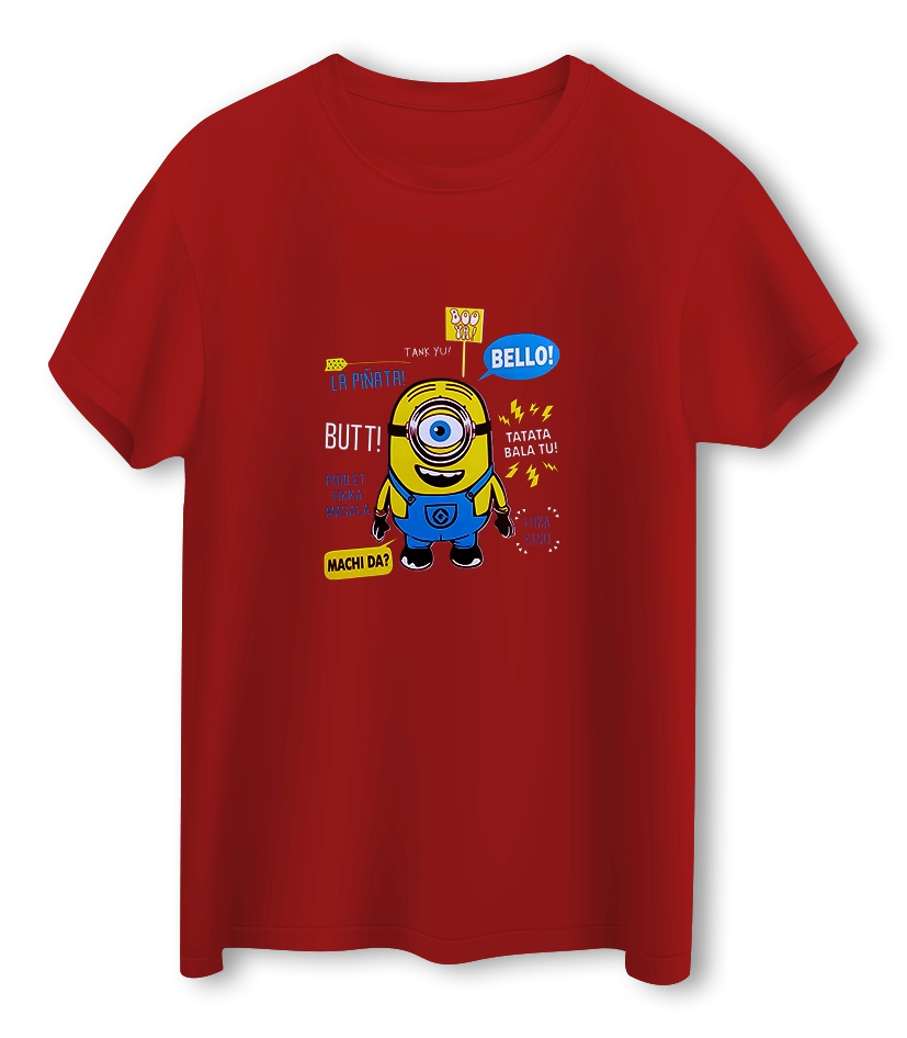 Minions LOOM Kids T-Shirt - Maroon  for sale in Egypt from Games2Egypt