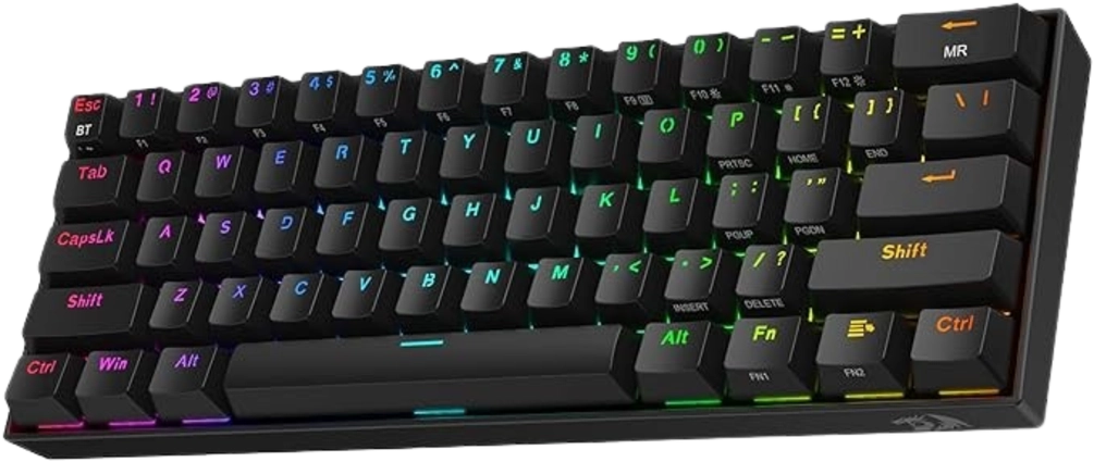 لوحة مفاتيح ميكانيكية لاسلكية للألعاب REDRAGON K530 Draconic Pro RGB 60% - اسود