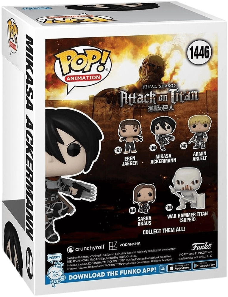 Funko Pop! Anime: Attack On Titan (Final Season) - Mikasa Ackerman  for sale in Egypt from Games2Egypt