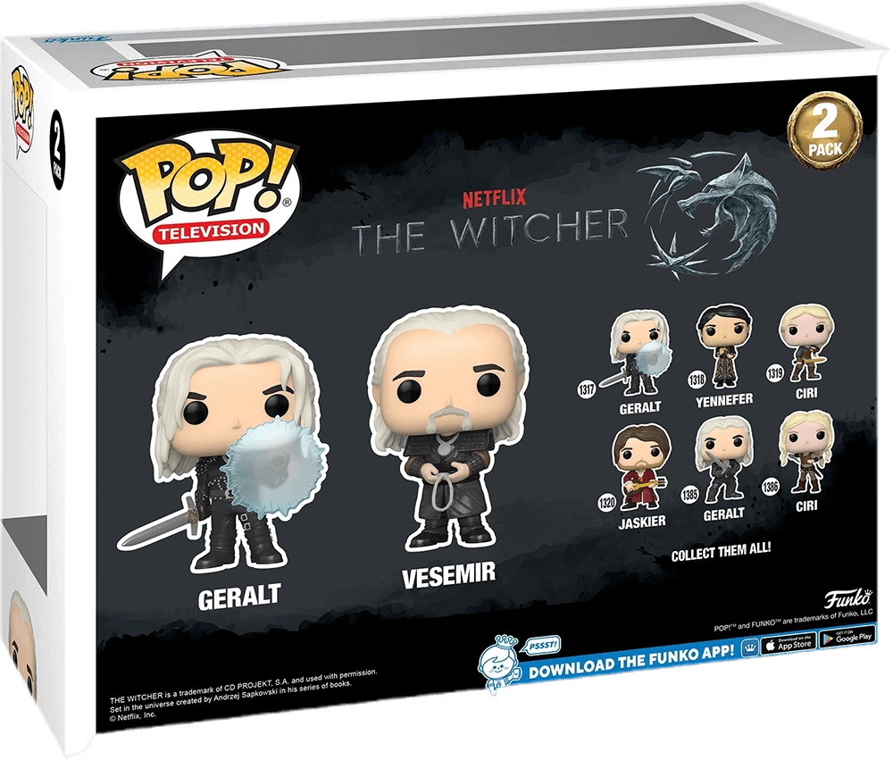 Funko Pop The Witcher S2 - Geralt and Vesemir 2-Pack (Exc)  for sale in Egypt from Games2Egypt