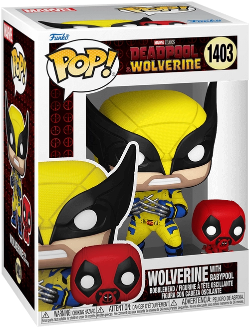 Funko Pop! Super Heroe: Marvel - Wolverine with Babypool  for sale in Egypt from Games2Egypt