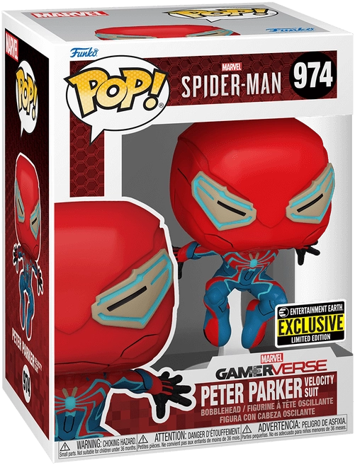 Funko Pop! Super Heroes: Marvel - Spider Man - Peter Parker Velocity Suit (Exclusive)  for sale in Egypt from Games2Egypt