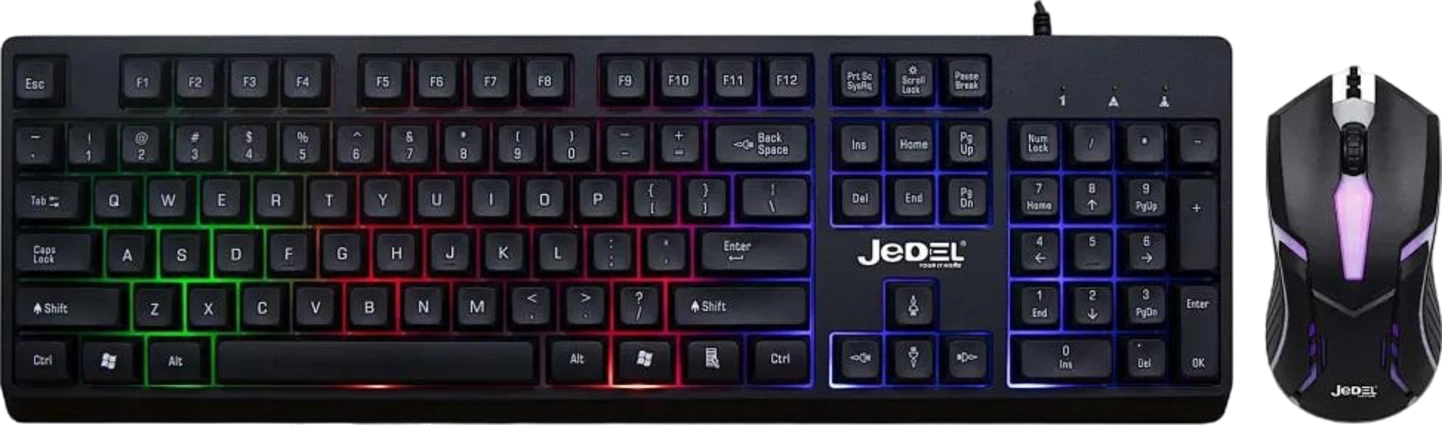 Jedel GK106 Gaming Set Keyboard and Mouse - Black