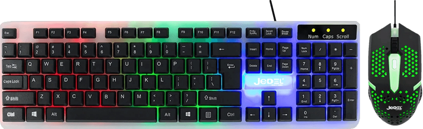 Jedel GK112 RGB Gaming Set Keyboard and Mouse 