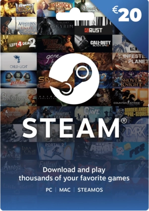 Steam Wallet Gift Card Europe 20 EUR