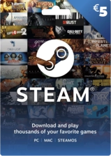 Steam Wallet Gift Card Europe 5 EUR -  for sale in Egypt from Games2Egypt