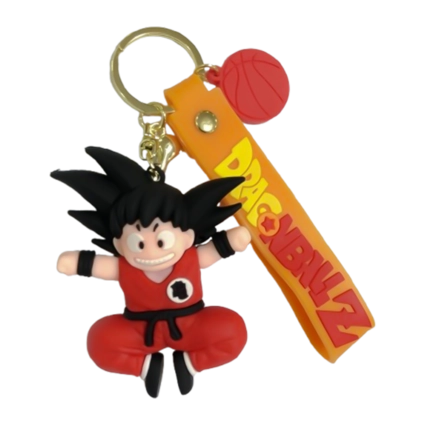 DragonBall Z - Goku Jumping with Red Suit & Black Hair - Keychain Medal