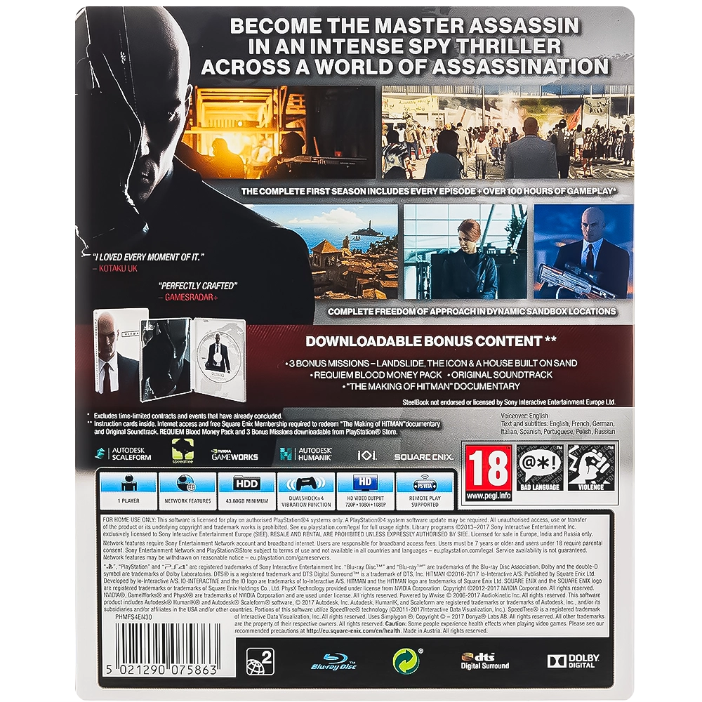 Hitman : The Complete First Season Steelbook Edition - PS4  for sale in Egypt from Games2Egypt