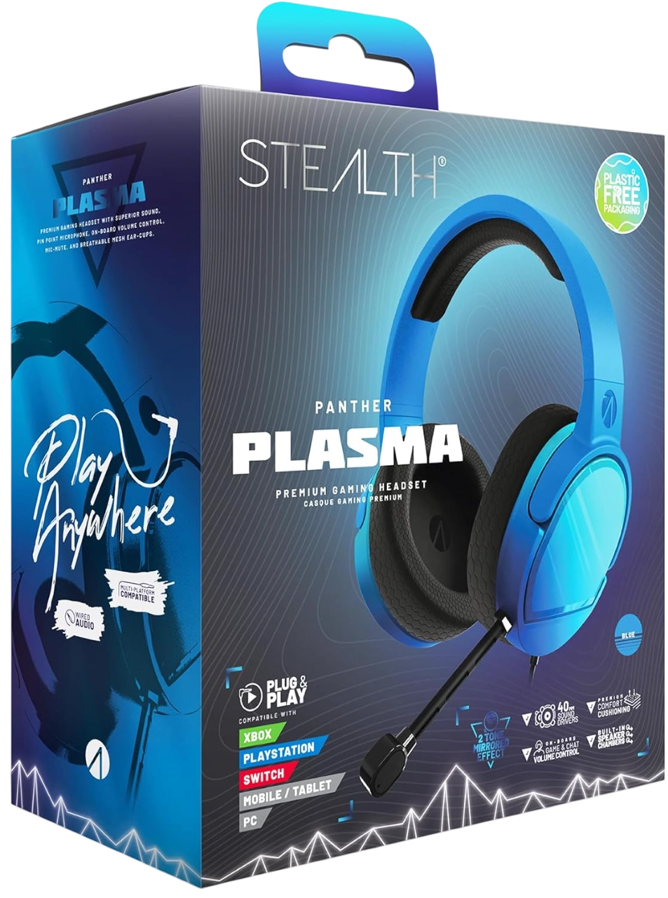 STEALTH PANTHER Plasma Wired Gaming headset - Blue   for sale in Egypt from Games2Egypt