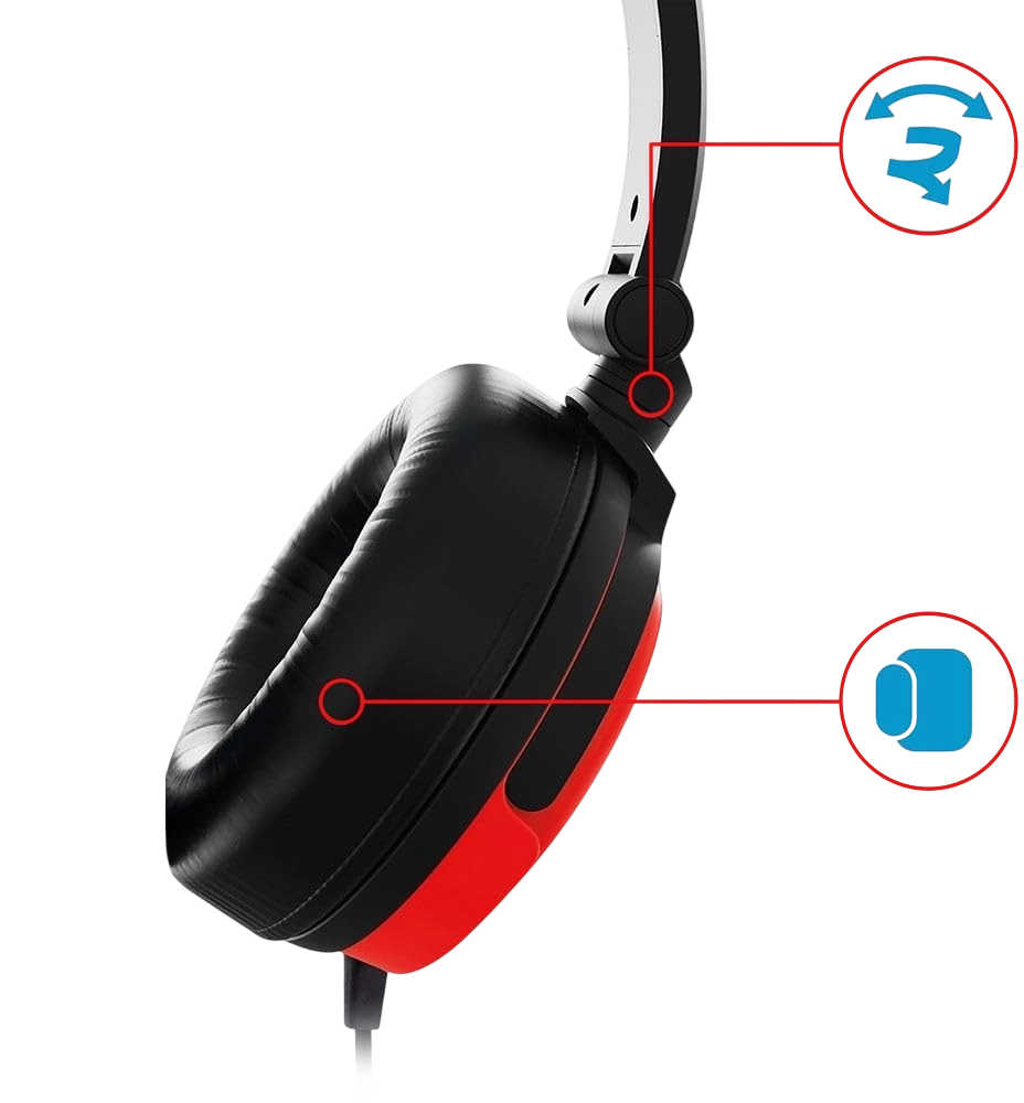 STEALTH C6-50 Stereo Wired Gaming headset - Neon Blue & Red  for sale in Egypt from Games2Egypt