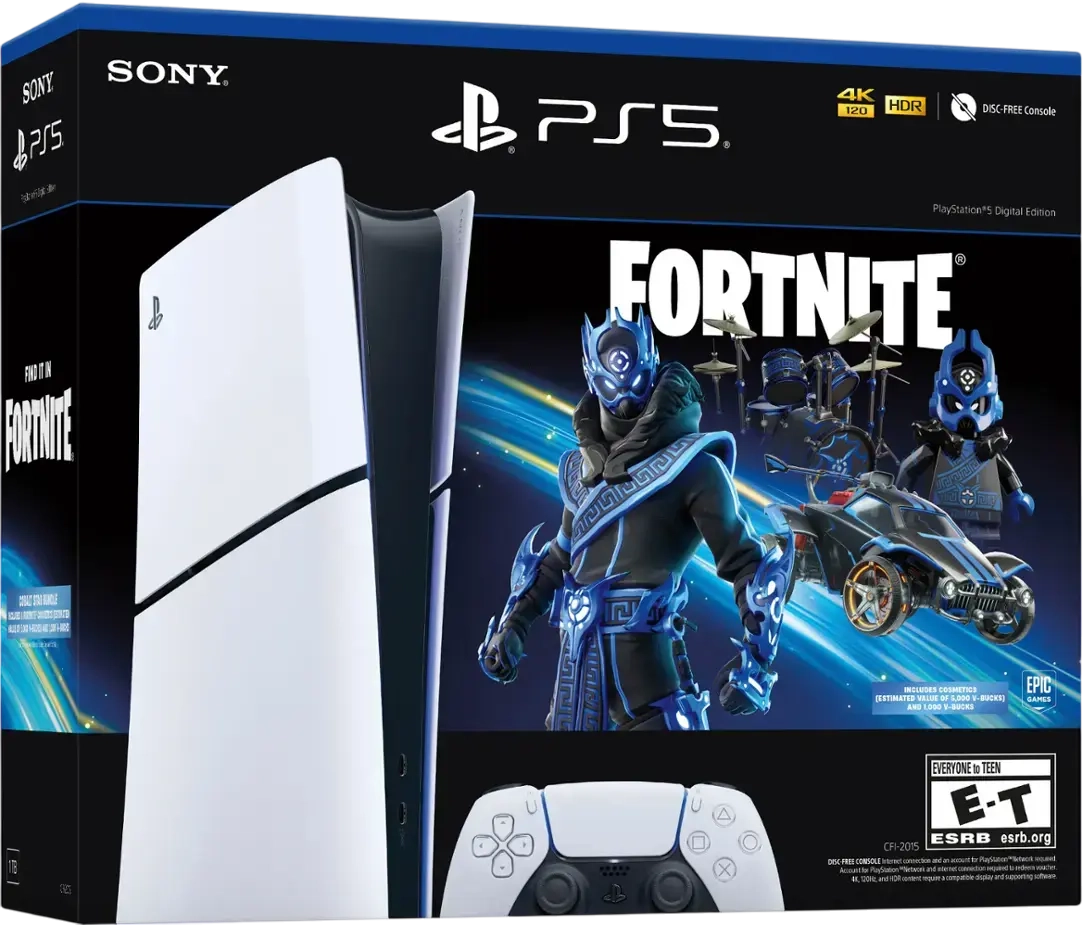 Sony PlayStation 5 Slim Console with Fortnite (Digital Edition) - 1TB - 1Y Warranty  for sale in Egypt from Games2Egypt