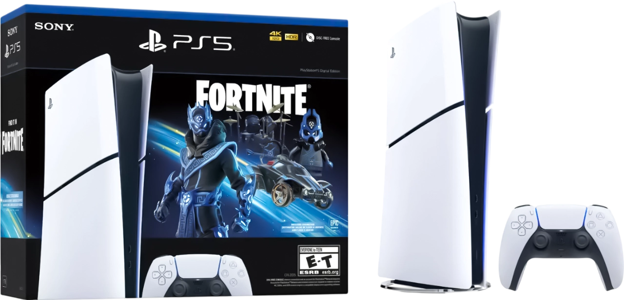 Sony PlayStation 5 Slim Console with Fortnite (Digital Edition) - 1TB - 1Y Warranty  for sale in Egypt from Games2Egypt