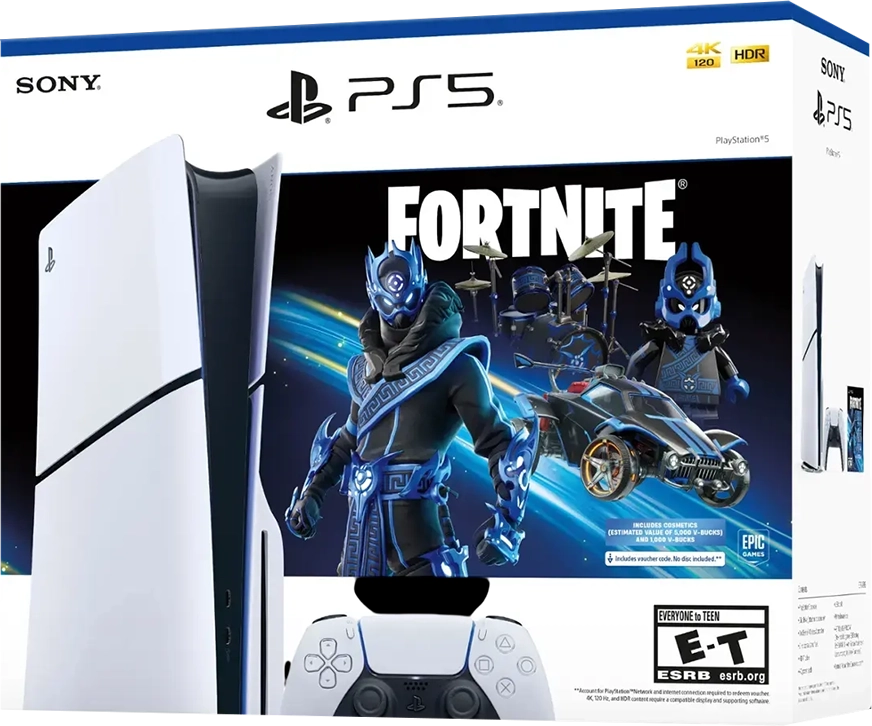 Sony PlayStation 5 Slim Console with Fortnite (Disc Edition) - 1TB - 1Y Warranty  for sale in Egypt from Games2Egypt