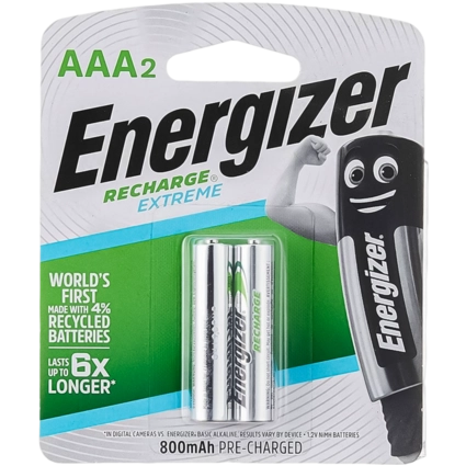 Energizer 2 AAA Rechargeable Batteries (1.2V)