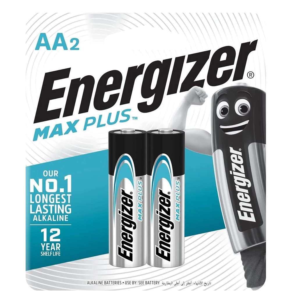 Energizer Alkaline 2 AA Max Plus Batteries (1.5V)  for sale in Egypt from Games2Egypt