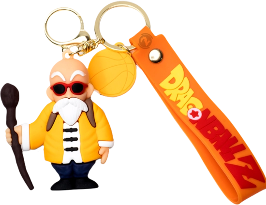 DragonBall Z - Master Roshi with Stick - Keychain Medal