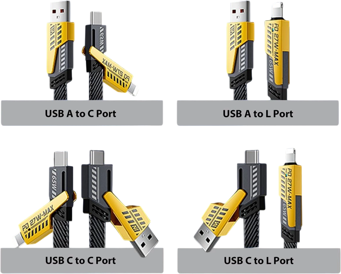 inkax Cable Zinc Alloy 4 in 1 - 65w  for sale in Egypt from Games2Egypt