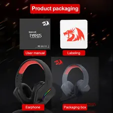 Redragon H390 PARIS RGB - Gaming Headset - Black  for sale in Egypt from Games2Egypt