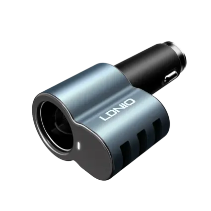 LDNIO CM11 3-In-1 Car Charger With Lighter 