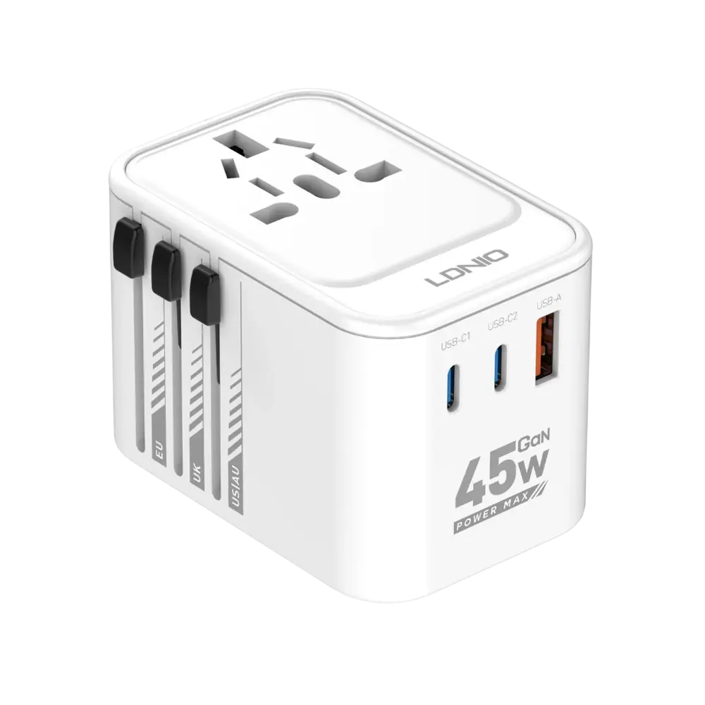 LDNIO Z8 GaN Universal Travel Adapter 45W 3 USB Ports  for sale in Egypt from Games2Egypt