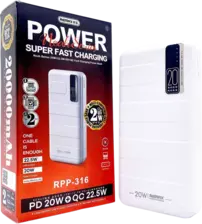 REMAX RPP-316 Fast Charging Power Bank 20000mAh   for sale in Egypt from Games2Egypt