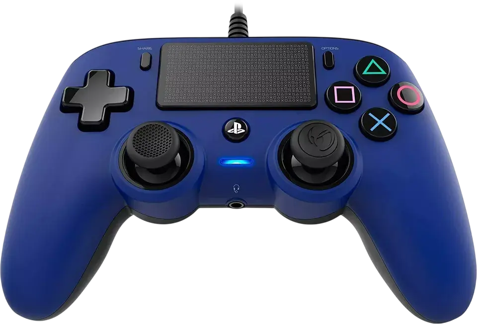 Nacon Wired Compact PS4 Controller - Blue - Open Sealed  for sale in Egypt from Games2Egypt