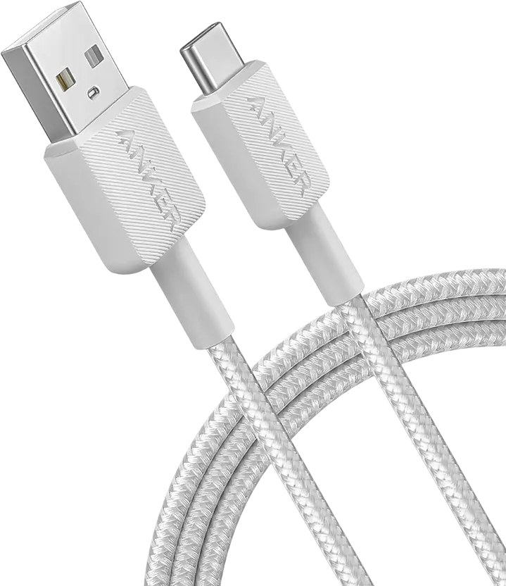 Anker USB-A to USB-C Cable Fast Charging - White   for sale in Egypt from Games2Egypt