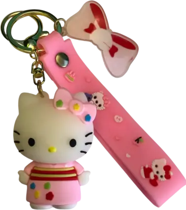 Hello Kitty Pink Neon China Outfit - Keychain Medal