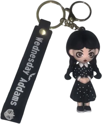 Wednesday With Black Dress - Keychain Medal