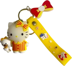 Hello Kitty Yellow Pajama With Doll - Keychain Medal