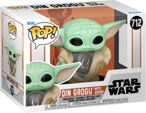 Funko Pop! Movies: Star Wars: The Mandalorian S10 - Din Grogu With Armor (Baby Yoda)   for sale in Egypt from Games2Egypt