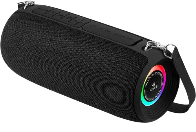 Kisonli Q28 Super Bass Bluetooth RGB Speaker - Black  for sale in Egypt from Games2Egypt