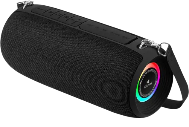 Kisonli Q28 Super Bass Bluetooth RGB Speaker - Black