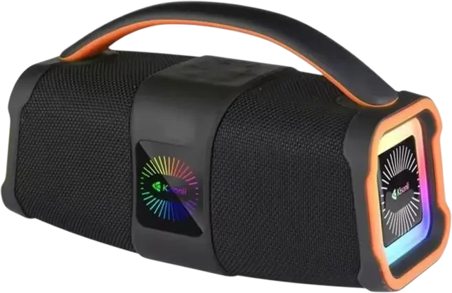 Kisonli K5 Stereo Deep Bass Bluetooth RGB Speaker - Black