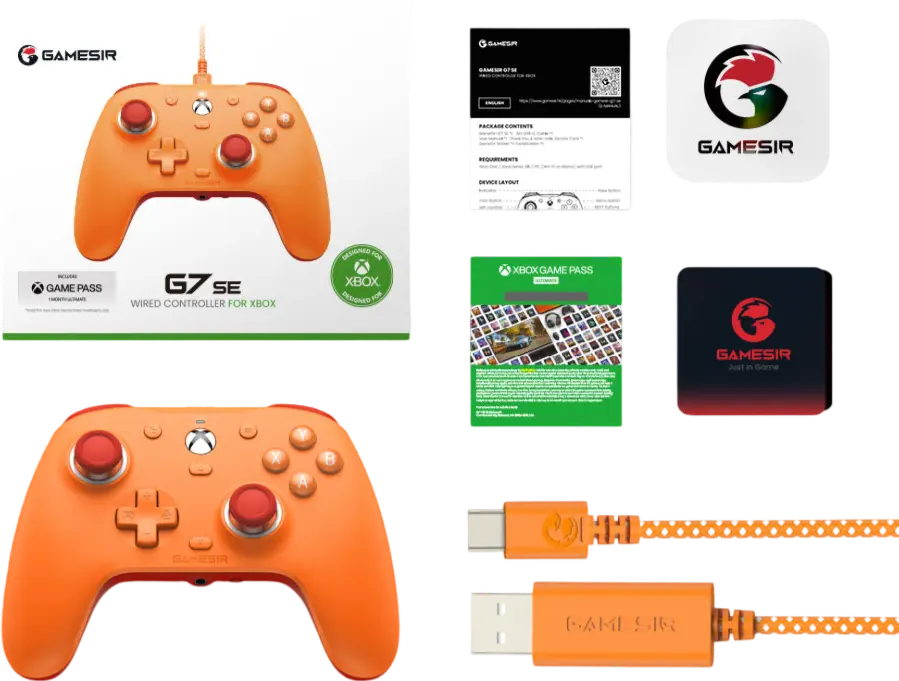 GameSir G7 SE Wired Controller - Vibrant Orange  for sale in Egypt from Games2Egypt