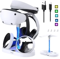 iPega Dual Charging Stand with RGB Light Column for PSVR2 - Open Sealed -  for sale in Egypt from Games2Egypt